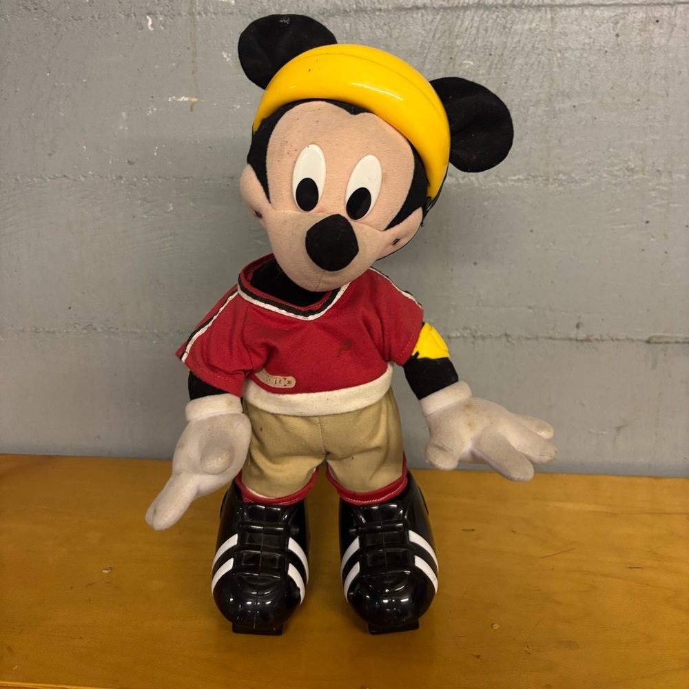 Mickey Mouse Plush in Red and Yellow Outfit